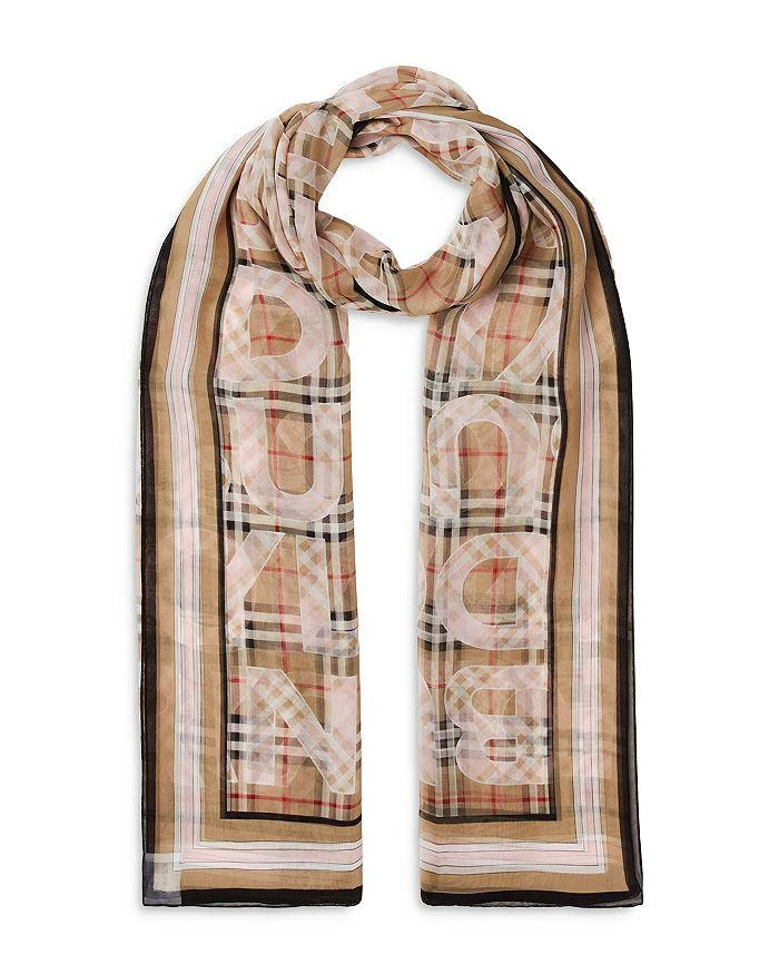 商品Burberry|Vintage Check Logo Scarf,价格¥4113,第1张图片