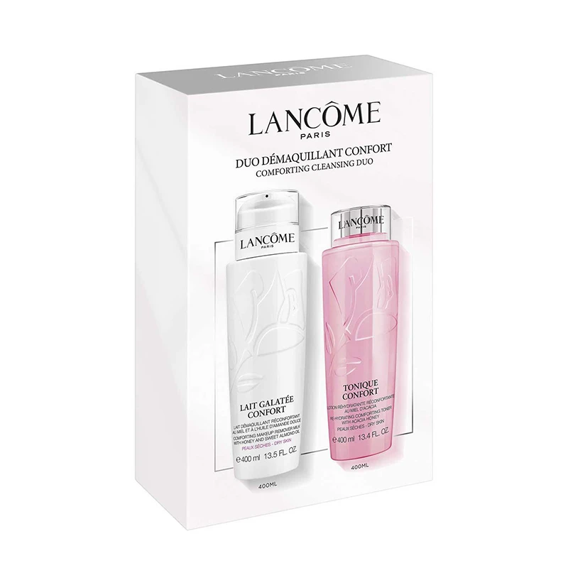 商品Lancôme|兰蔻 清滢柔肤粉水清滢柔肤卸妆液套装 [400ml粉水+400ml卸妆液],价格¥389,第1张图片