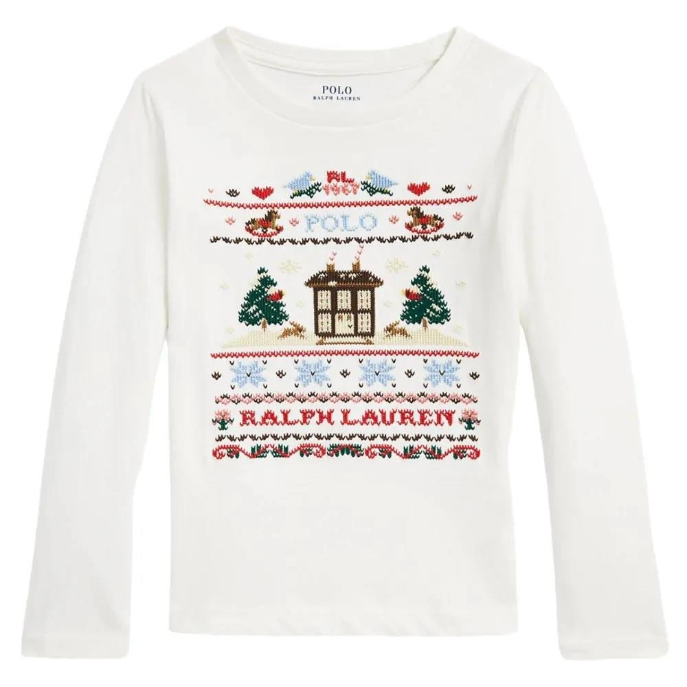 商品Ralph Lauren|Ralph Lauren Kids Logo Embroidered Crewneck T-Shirt,价格¥272,第1张图片