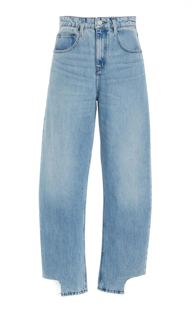 商品FRAME|FRAME - Rigid High-Rise Long Barrel-Leg Jeans - Blue - 25 - Moda Operandi,价格¥2357,第1张图片