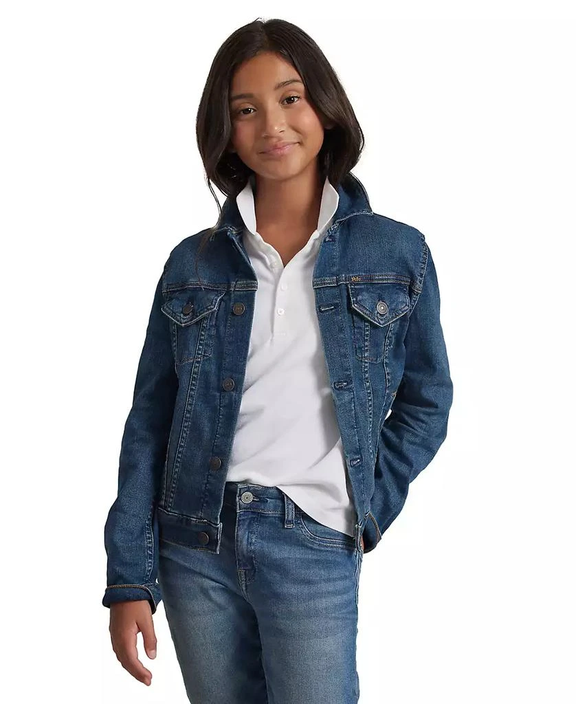 商品Ralph Lauren|Big Girls Lightweight Denim Trucker Jacket,价格¥680,第1张图片