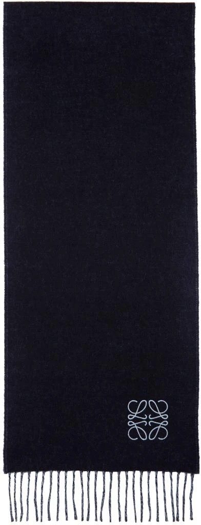 商品Loewe|Navy & Blue Wool Anagram Scarf,价格¥2747,第1张图片