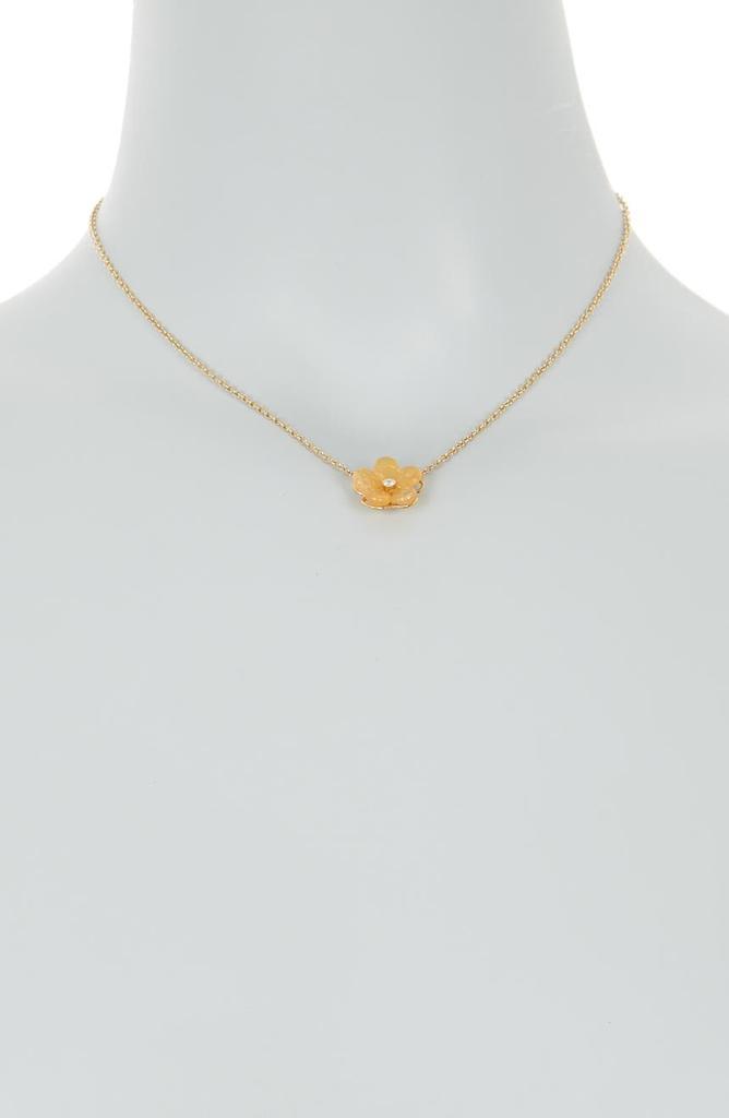 商品Salvatore Ferragamo|Crystal Floral Pendant Necklace,价格¥7483,第4张图片详细描述