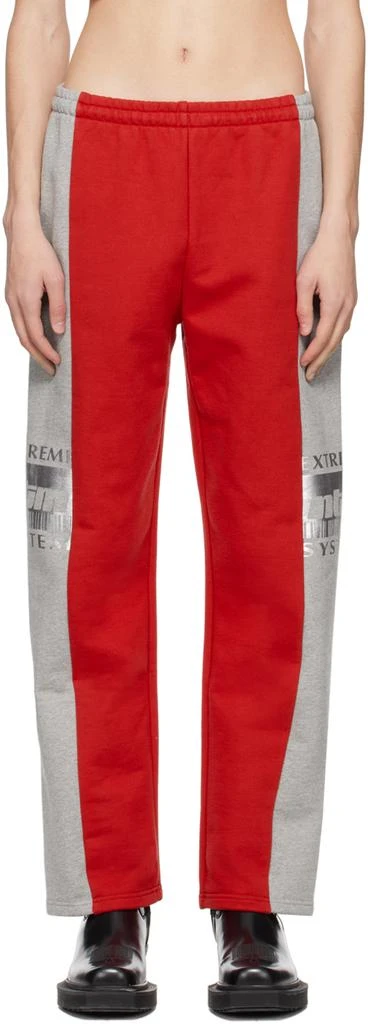 商品VTMNTS|Red & Gray 'Extreme System' Lounge Pants,价格¥3438,第1张图片