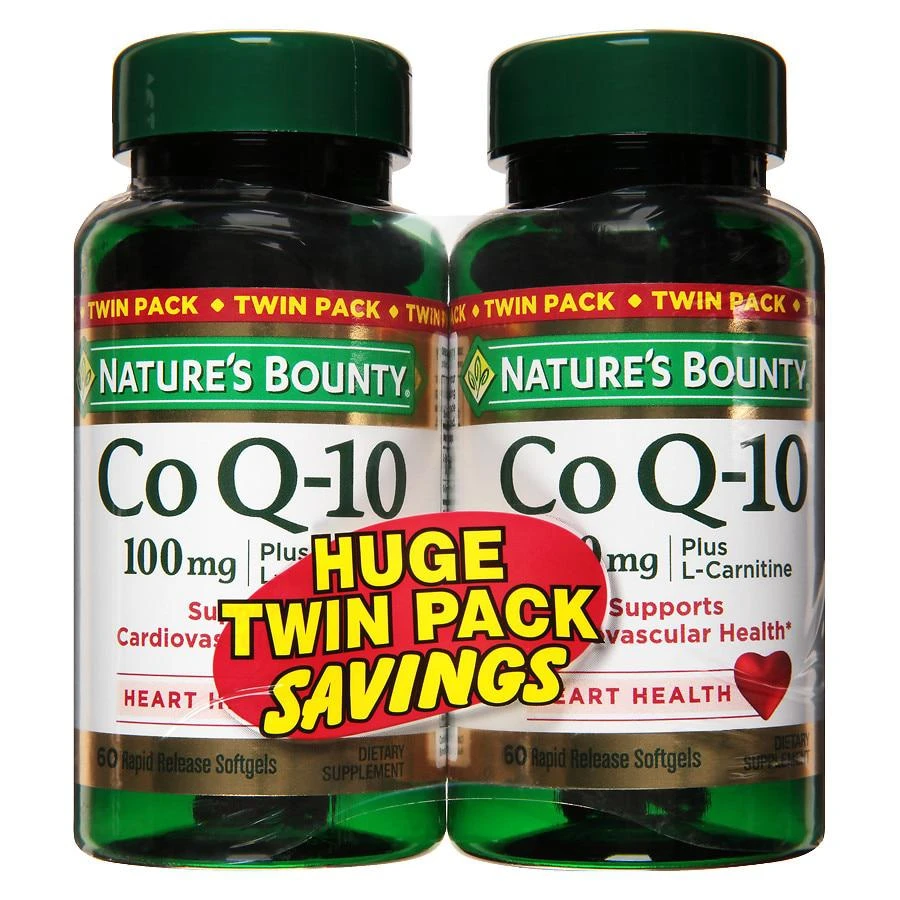 商品Nature's Bounty|Q-Sorb CoQ10 100 mg Dietary Supplement Softgels Twinpack,价格¥172,第1张图片