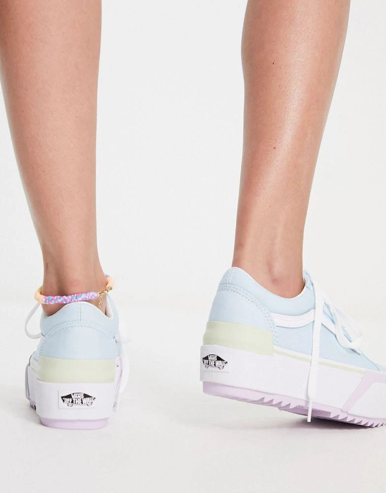 商品Vans|Vans UA Old Skool Stacked pastel trainers in multi,价格¥713,第2张图片详细描述