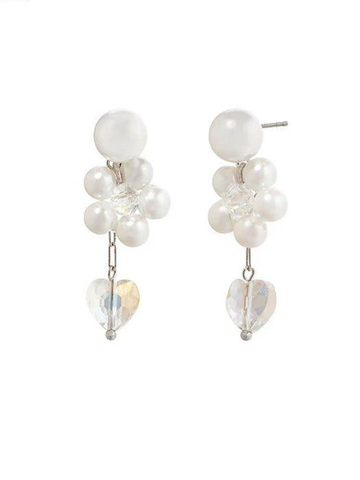 商品Primaute|Crystal Pearl Flower Earring,价格¥509,第3张图片详细描述