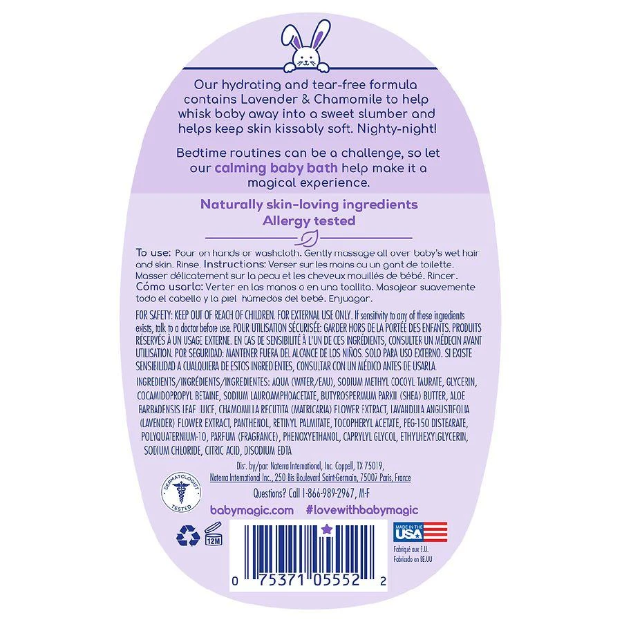 商品Baby Magic|Calming Baby Bath Lavender & Chamomile,价格¥37,第2张图片详细描述