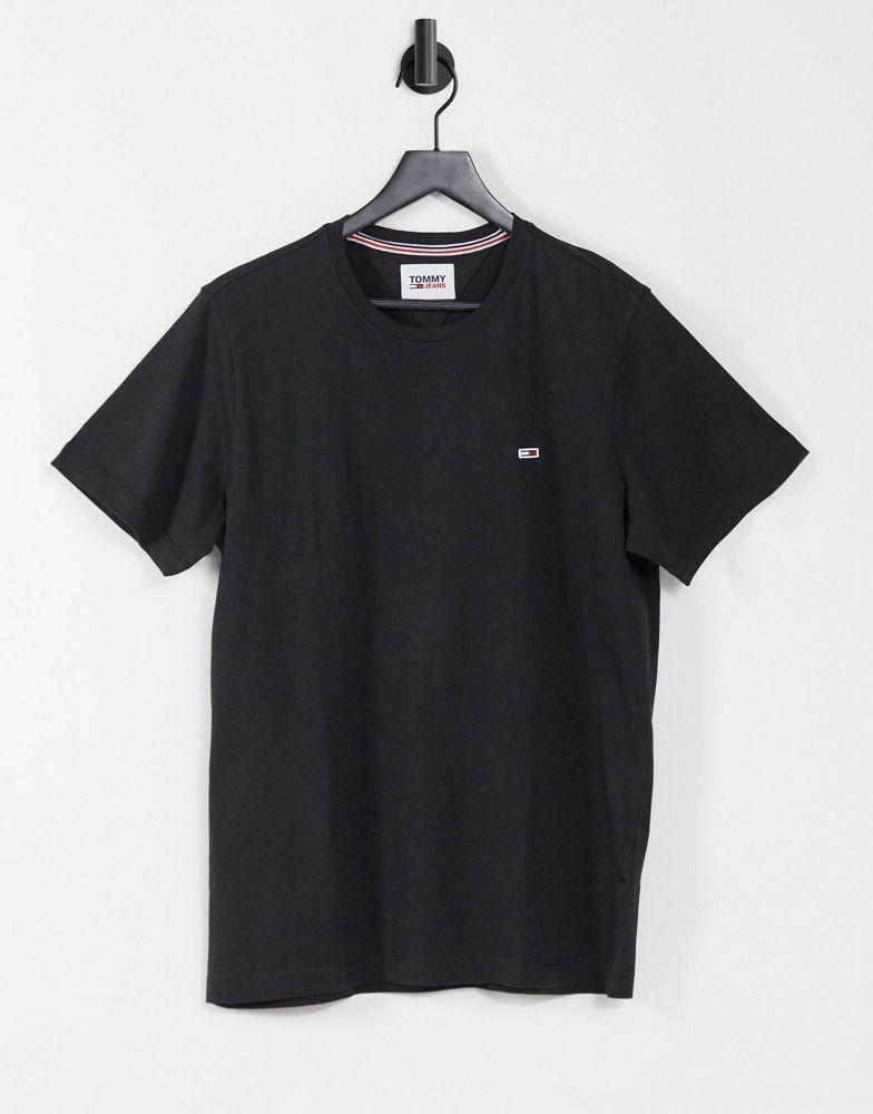 商品Tommy Hilfiger|Tommy Jeans flag logo t-shirt in black,价格¥268,第1张图片