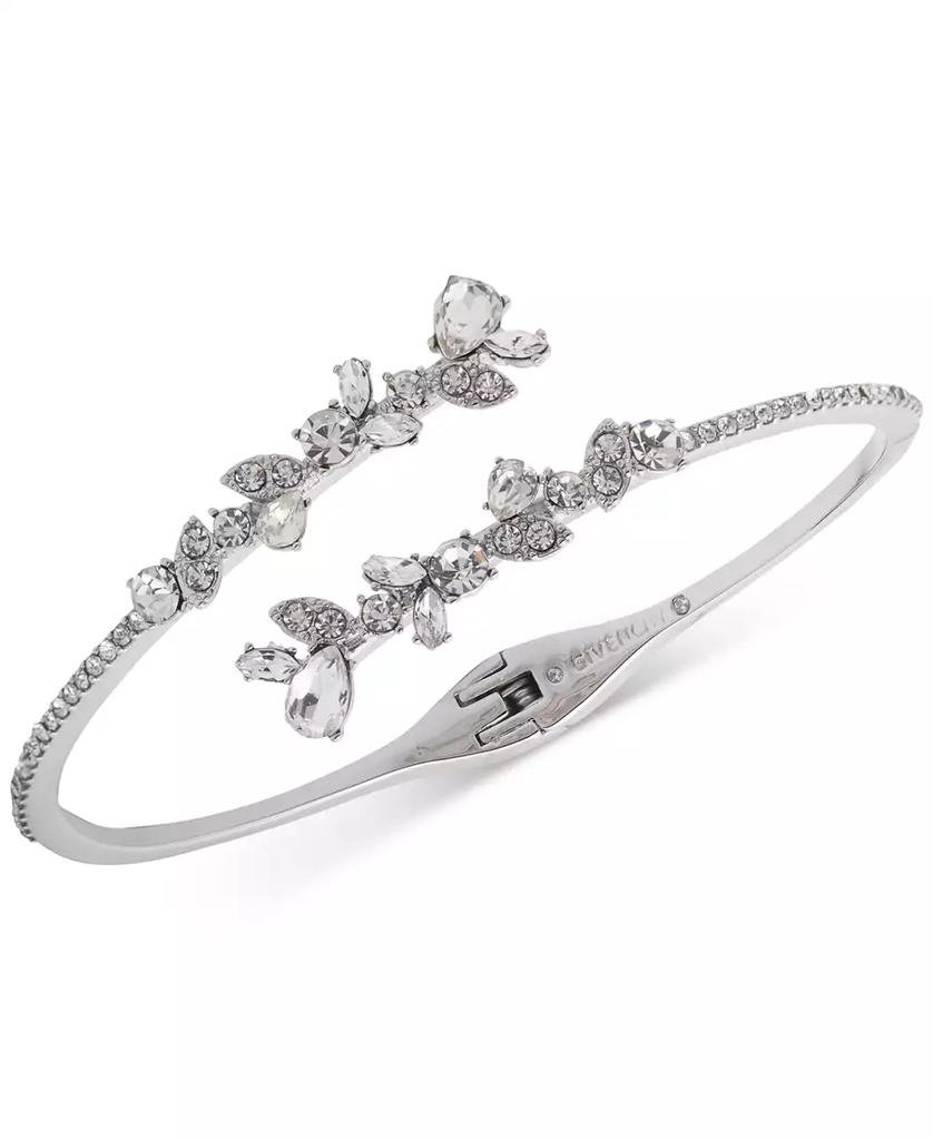 Givenchy Crystal Floral Bypass Cuff Bracelet - JEWELRY