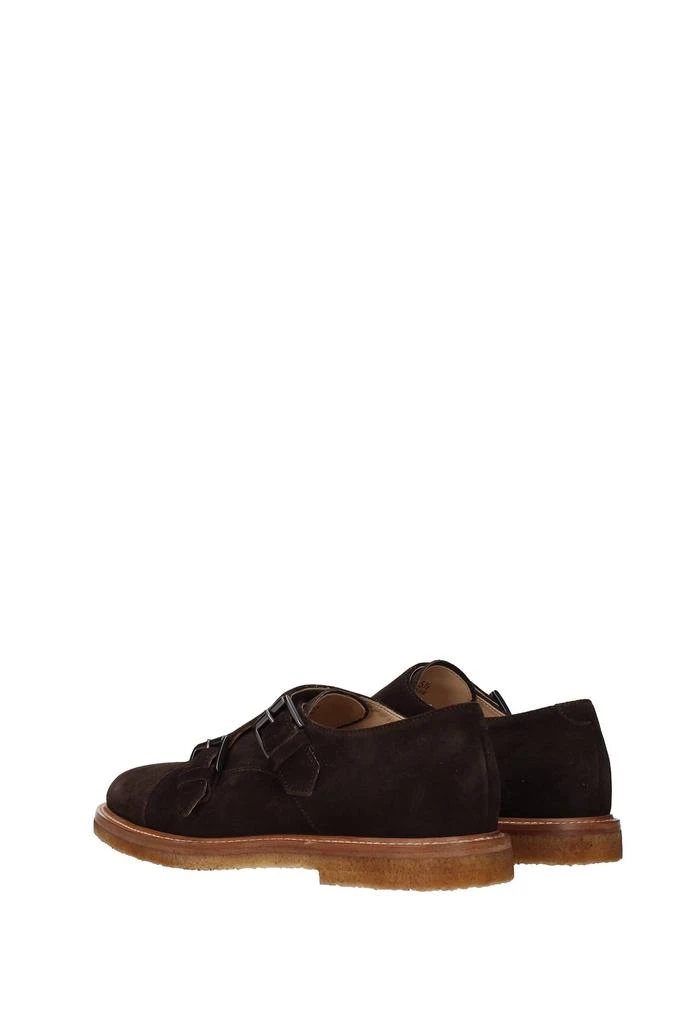 商品Tod's|Lace up and Monkstrap Suede Brown Dark Brown,价格¥2454,第4张图片详细描述