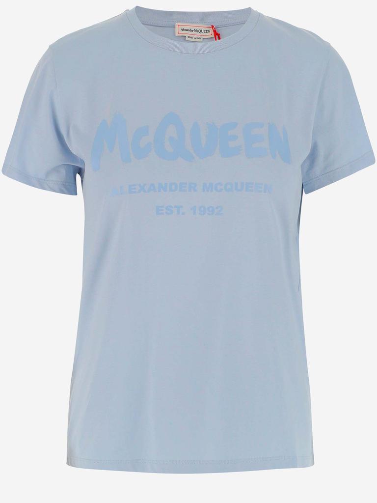 商品Alexander McQueen|ALEXANDER MCQUEEN T-SHIRT WITH LOGO,价格¥2957,第1张图片