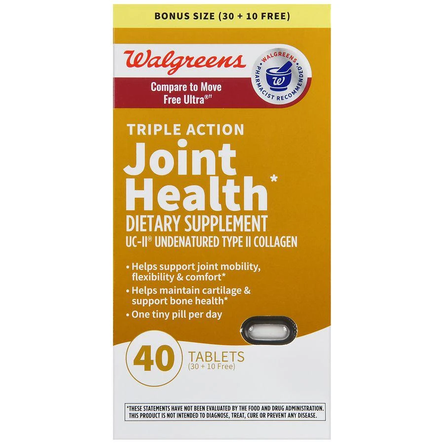 商品Walgreens|Triple Action Joint Health Tablets (40 days),价格¥216,第2张图片详细描述