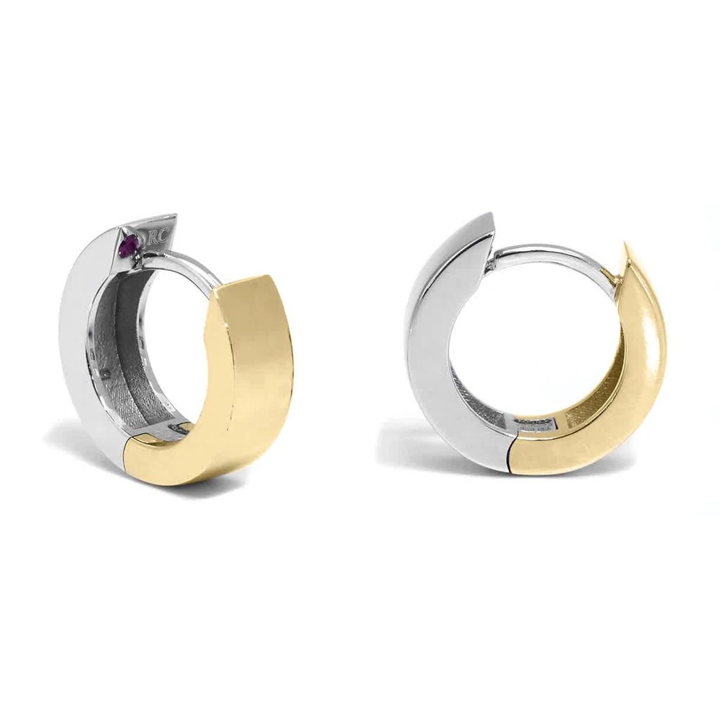商品Roberto Coin|18k Yellow And White Gold Oro Classic Hoop Earrings,价格¥6869,第1张图片