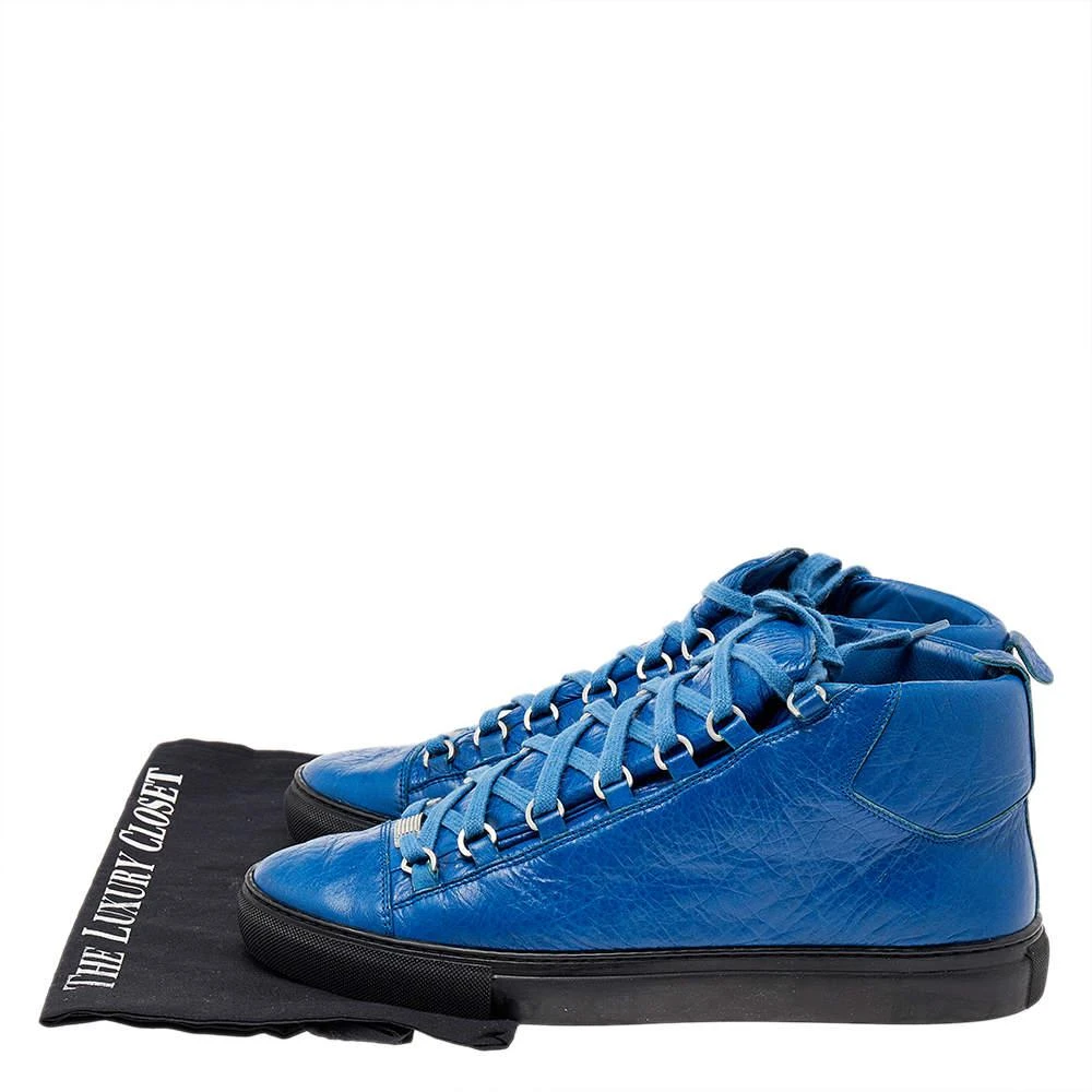 Balenciaga Blue Leather High Top Sneakers Size 43 商品