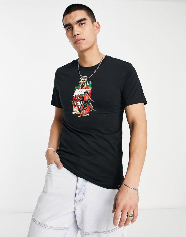 Nike Football World Cup 2022 Portugal unisex Player t-shirt in black商品第1张图片规格展示