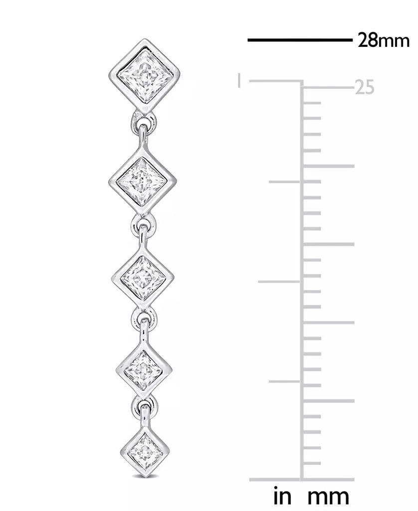 商品Macy's|Moissanite Linear Drop Earrings (5/8 ct. t.w.) in Sterling Silver,价格¥2248,第3张图片详细描述