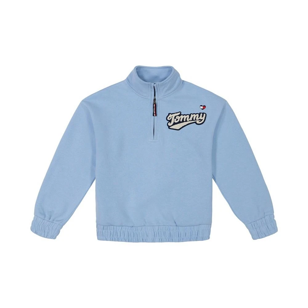 商品Tommy Hilfiger|Big Girls Quarter Zip Fleece Sweatshirt,价格¥135,第1张图片