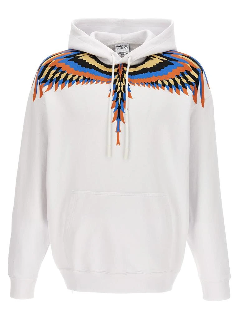 商品Marcelo Burlon|Optical Wings Sweatshirt White,价格¥2024,第1张图片