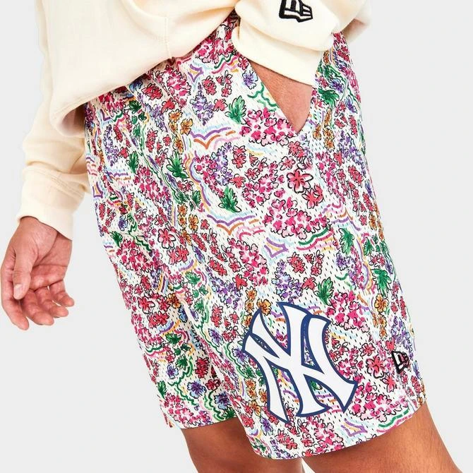 Men's New Era New York Yankees MLB Watercolor Floral Shorts 商品