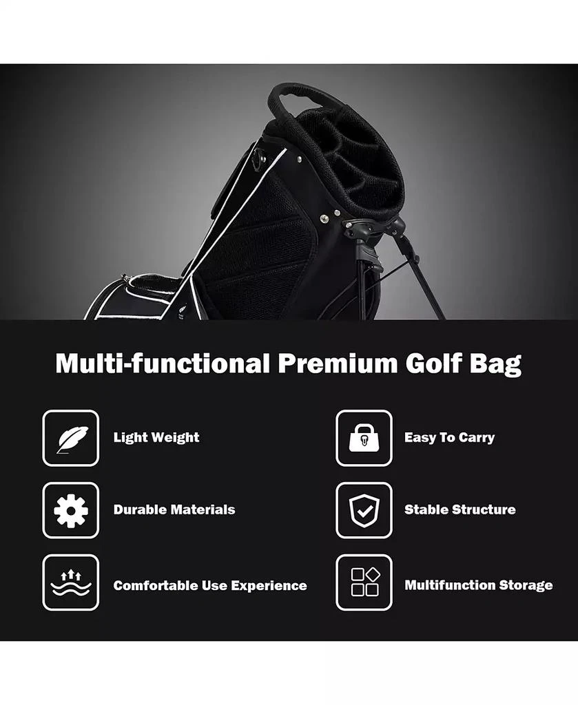 商品Costway|Golf Stand Cart Bag Club w/6 Way Divider Carry Organizer,价格¥707,第3张图片详细描述