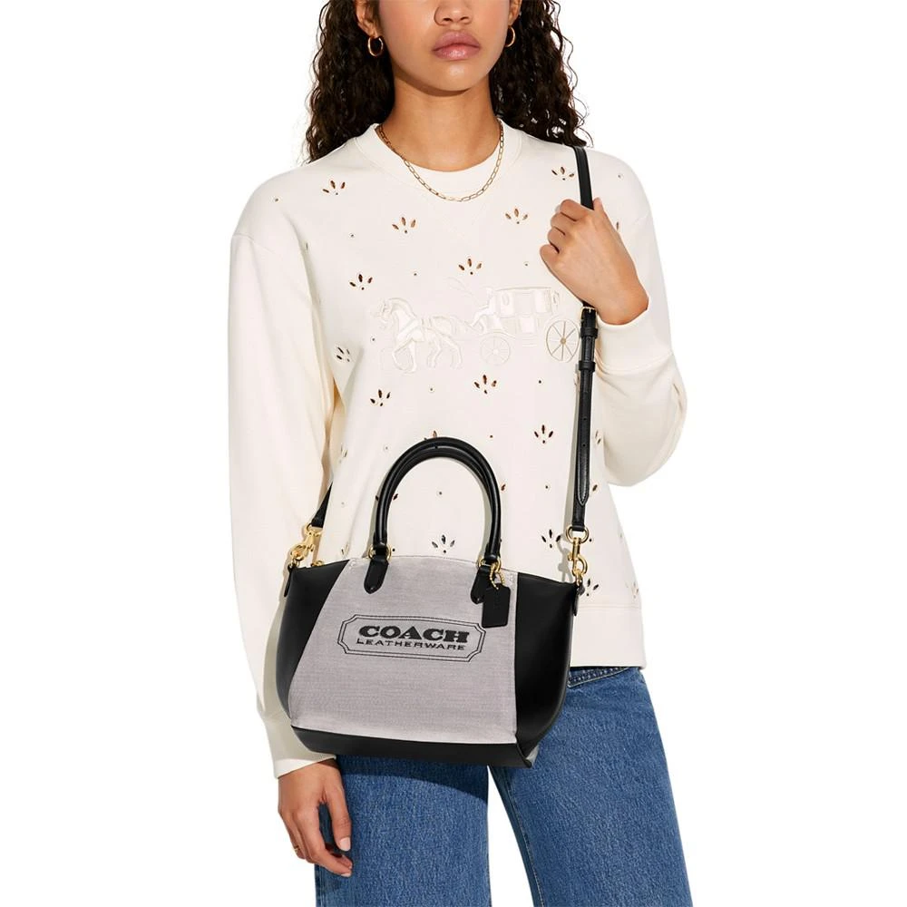 商品Coach|Badge Jacquard Elise Satchel with Convertible Straps, Created for Macy's,价格¥906,第5张图片详细描述