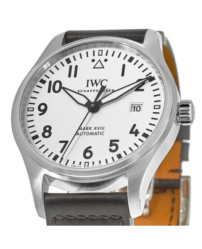 IWC Pilot's Mark XVIII Silver Dial Black Leather Strap Men's Watch IW327012商品第2张图片规格展示