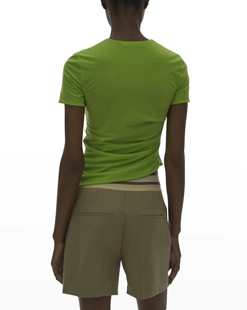商品Helmut Lang|Gathered Asymmetric Crewneck Tee,价格¥475,第4张图片详细描述