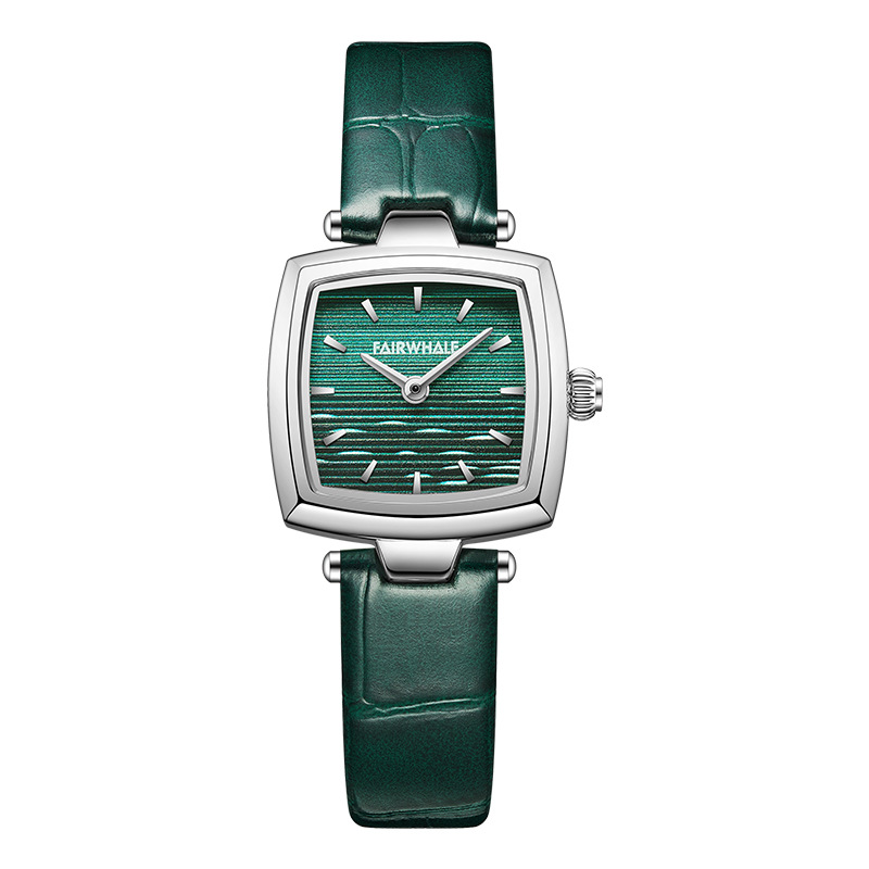 马克华菲品牌手表女士潮流时尚石英手表小绿表商品第5张图片规格展示