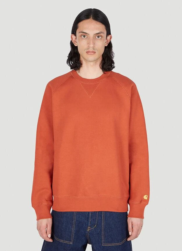 商品Carhartt WIP|Chase Sweatshirt in Orange,价格¥682,第1张图片