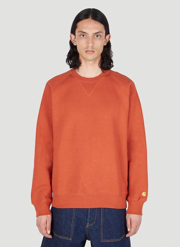 商品Carhartt WIP|Chase Sweatshirt in Orange,价格¥591,第1张图片