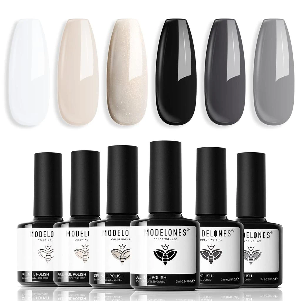 商品[国内直发] MODELONES|Panda Hug - 6 Shades Gel Nail Polish Set,价格¥142,第1张图片