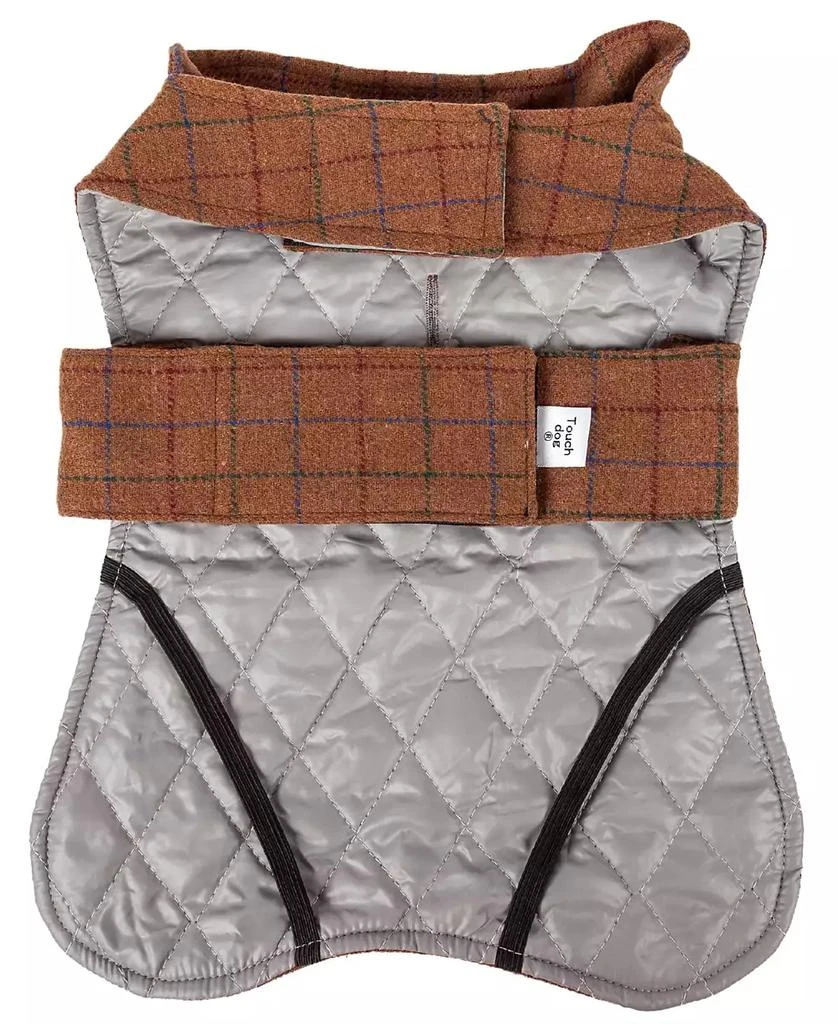 2-in-1 Windowpane Plaided Dog Jacket with Matching Reversible Dog Mat 商品