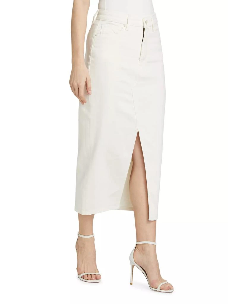 商品Good American|Slit-Front Denim Midi-Skirt,价格¥594,第4张图片详细描述