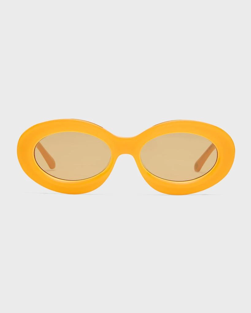 商品KAREN WALKER|Monochrome Acetate Oval Sunglasses,价格¥1539,第3张图片详细描述