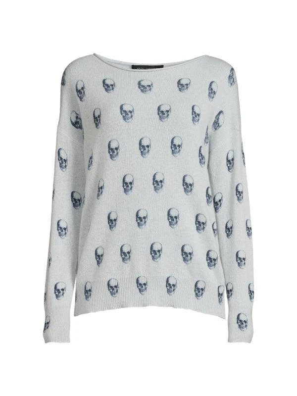 商品360 Cashmere|Gemma Skull Dropped Shoulder Cashmere Sweater,价格¥631,第3张图片详细描述