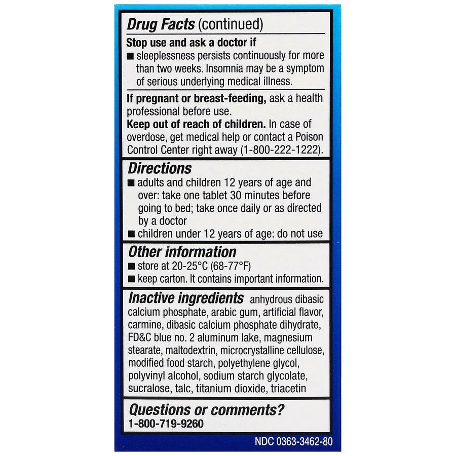 商品Walgreens|Sleep Aid Flavor Coating Tablets Berry,价格¥130,第4张图片详细描述