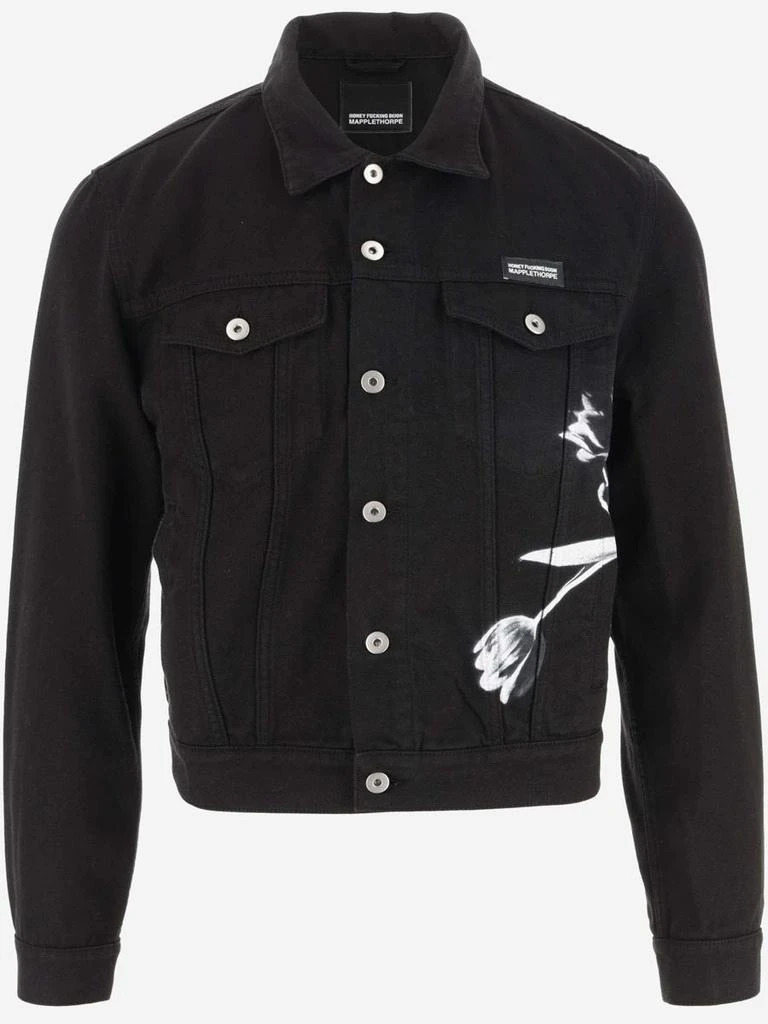 商品Honey Fucking Dijon|HONEY FUCKING DIJON DENIM JACKET WITH PRINT AND LOGO,价格¥2955,第1张图片