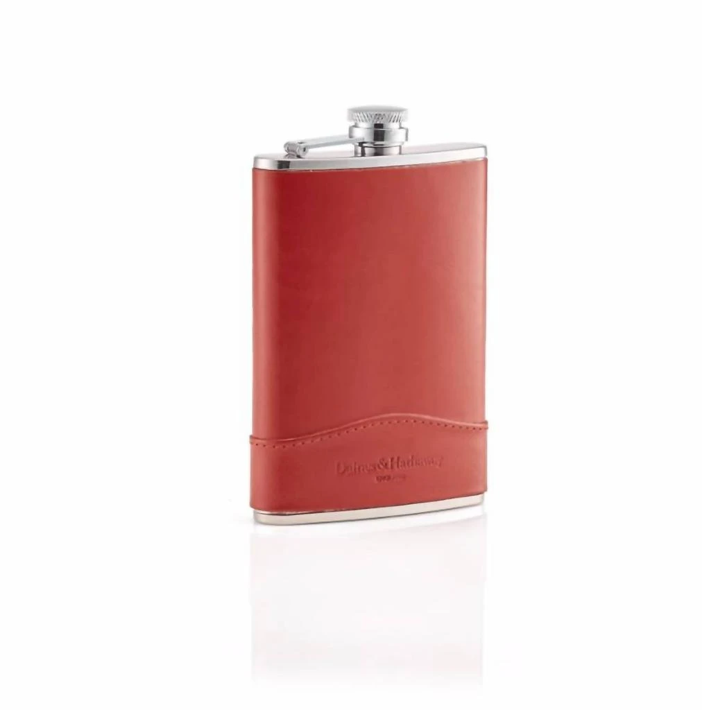 商品Daines & Hathaway|8 Oz Hip Flask With Collar In Chestnut,价格¥386,第1张图片