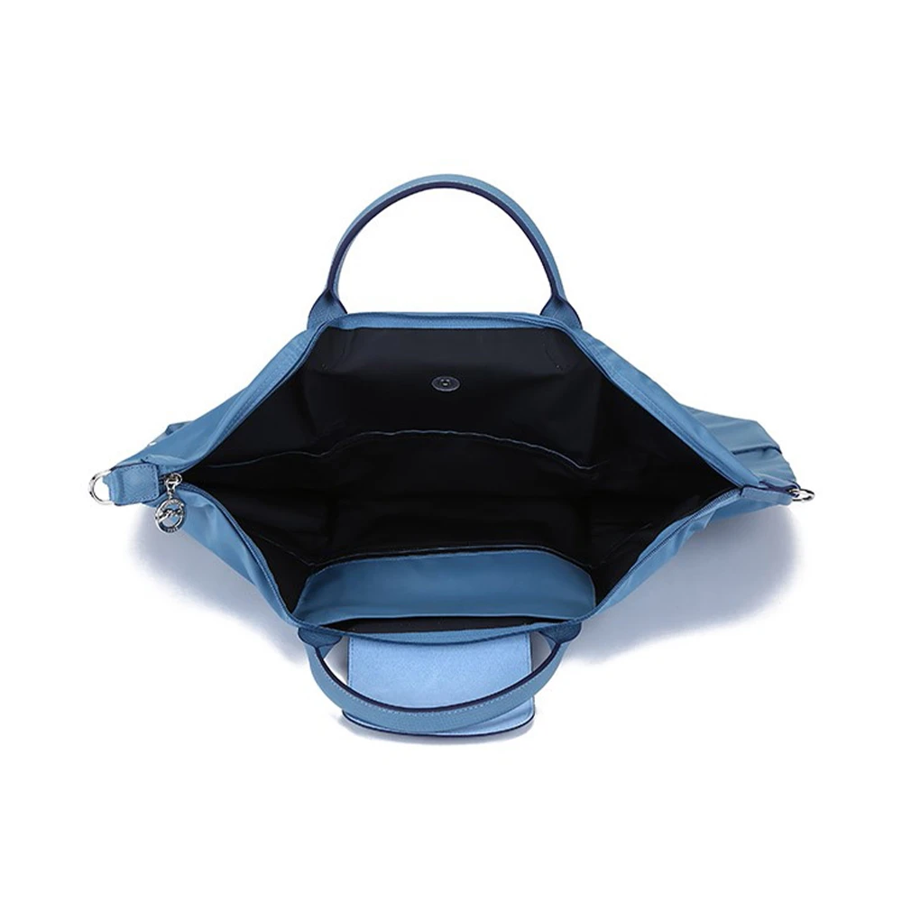 LONGCHAMP 女士雾霾蓝短柄可折叠手提单肩包旅行袋织物 1911619P58 商品