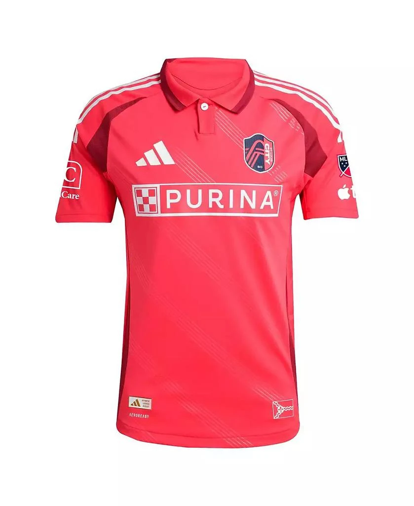 商品Adidas|Men's Eduard Lowen Red St. Louis City SC 2025 Forever CITY Red Authentic Player Jersey,价格¥1444,第2张图片详细描述