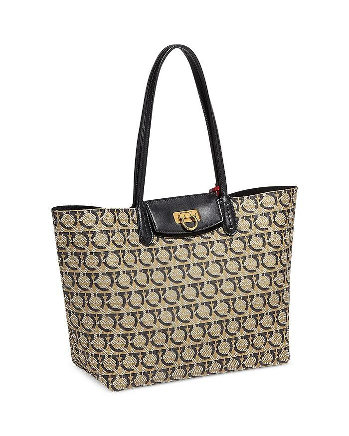 商品Salvatore Ferragamo|Gancini Logo Print Tote,价格¥6083,第3张图片详细描述