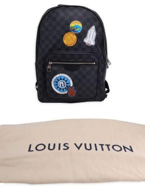 商品[二手商品] Louis Vuitton|Louis Vuitton Damier Graphite My LV World Tour Josh Backpack Bag In Black Canvas,价格¥14311,第3张图片详细描述