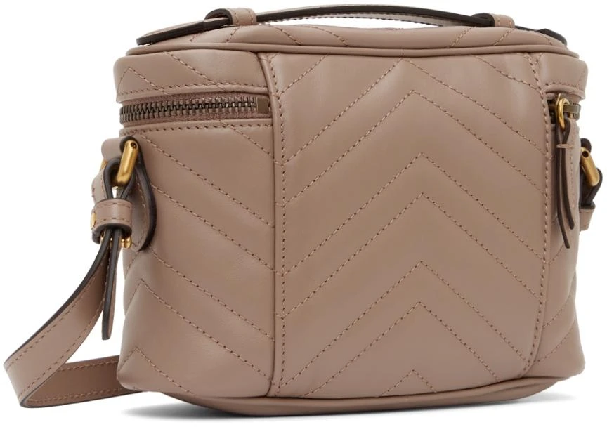 商品Gucci|Taupe Mini Marmont Top Handle Bag,价格¥10877,第3张图片详细描述