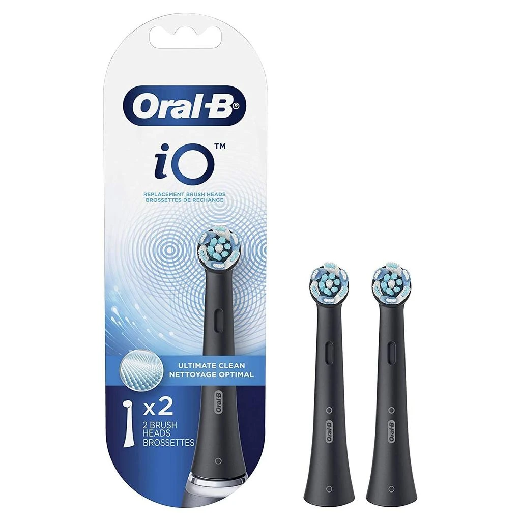 Oral-B iO Ultimate Clean Replacement Brush Heads, Black, 2 Count 商品