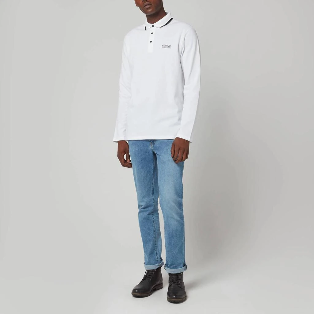 商品Barbour|Barbour International Men's Axle Long Sleeve Polo Shirt - White,价格¥319,第2张图片详细描述