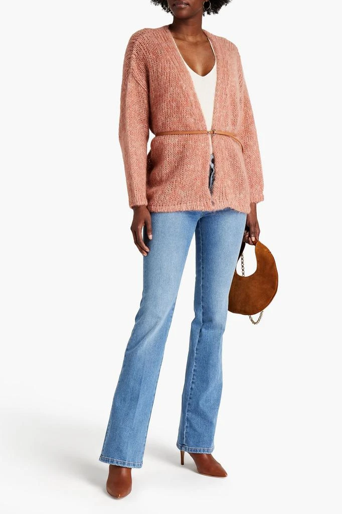 商品VANESSA BRUNO|Belted mélange brushed knitted cardigan,价格¥1115,第4张图片详细描述