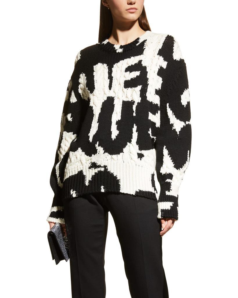 商品Alexander McQueen|Graffiti Slouch Wool Sweater,价格¥14607,第1张图片