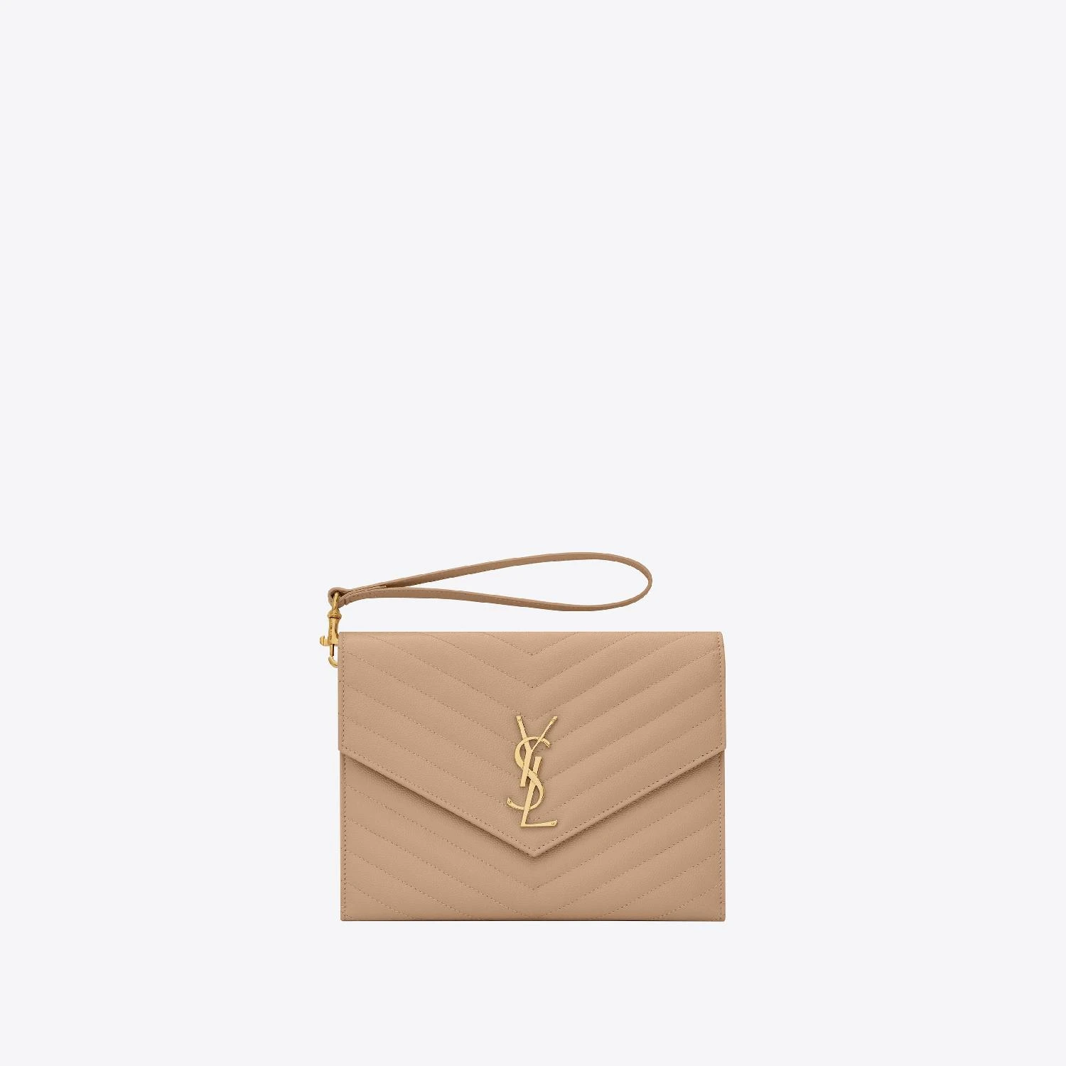 商品Yves Saint Laurent|【预售】 YSL圣罗兰 24秋冬 女士 手拿包 MONOGRAM绗缝粒面压印皮革手拿包 617662BOW012721,价格¥5920,第1张图片
