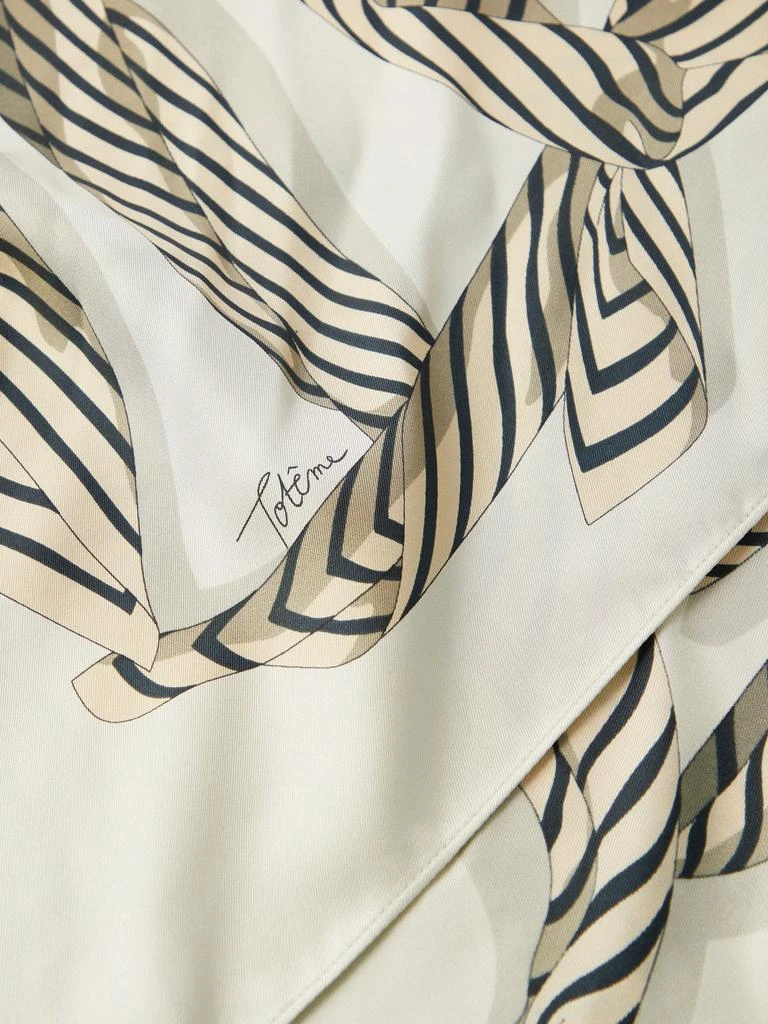 商品Totême|Knotted-print silk-twill scarf,价格¥1564,第2张图片详细描述